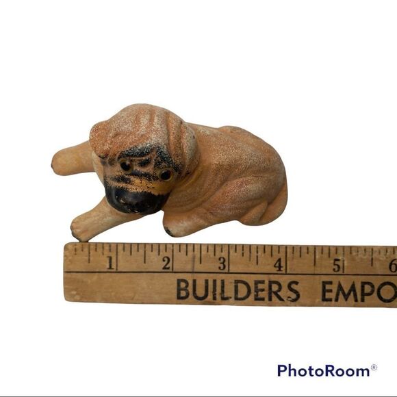Vintage Hand Painted Ceramic Adorable Wrinkly Dog - Picture 6 of 6